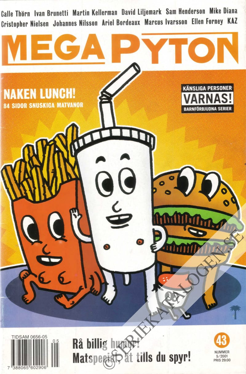 Framsida på MegaPyton #5 (2001)
