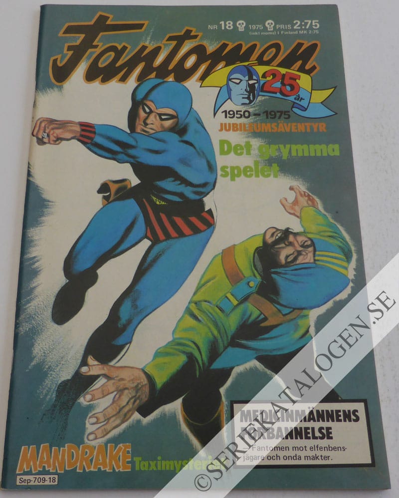 Framsida på Fantomen #18 (1975)