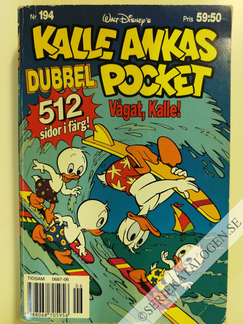 Framsida på Kalle Ankas pocket #194 - Vågat, Kalle! (1996)