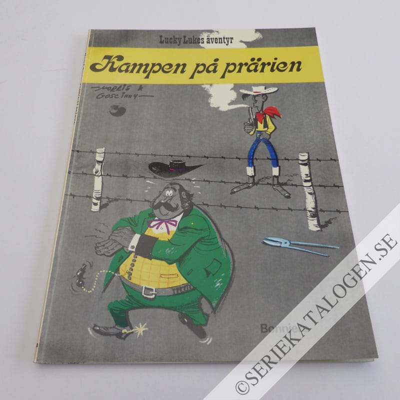 Framsida på Lucky Lukes äventyr Kampen på prärien (1974)