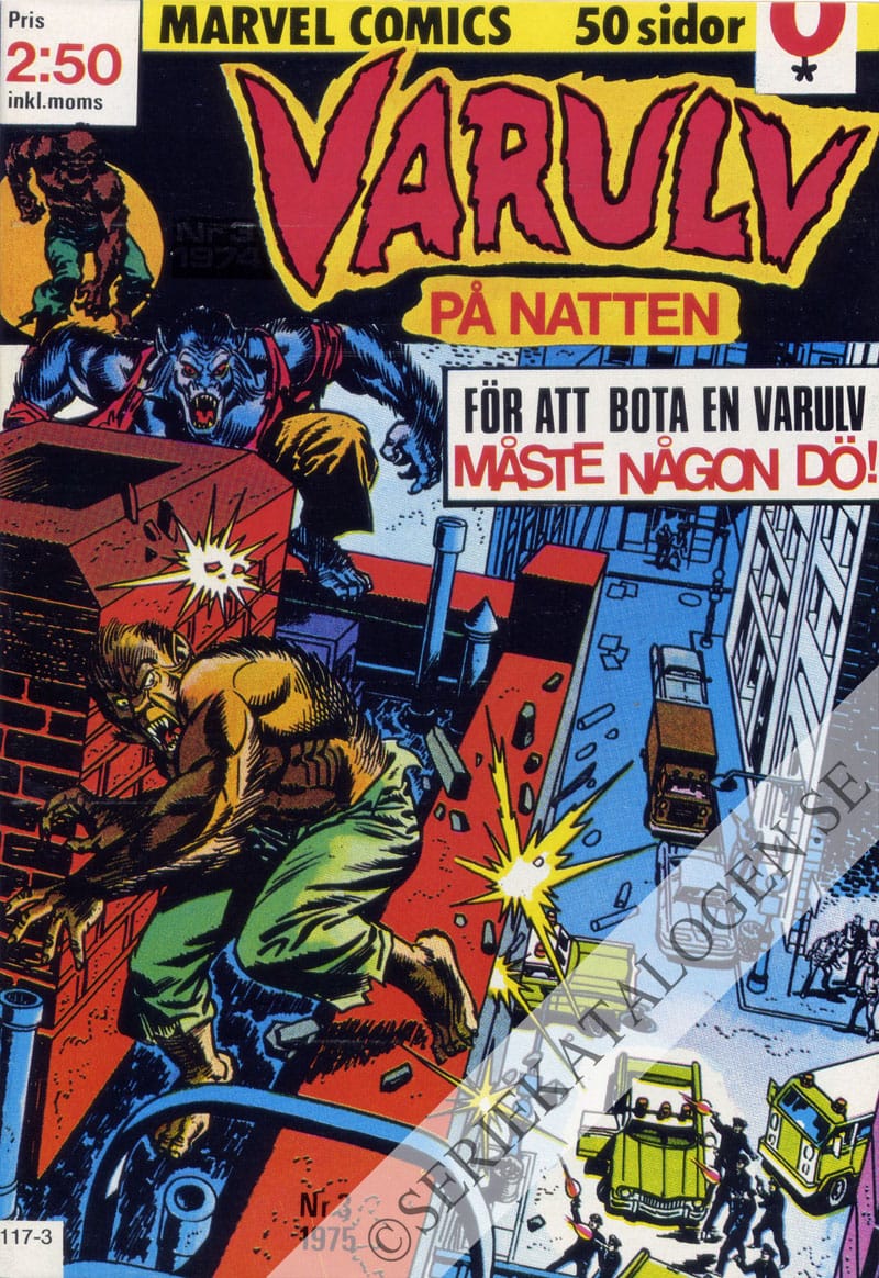 Framsida på Varulv på natten #3 (1975)