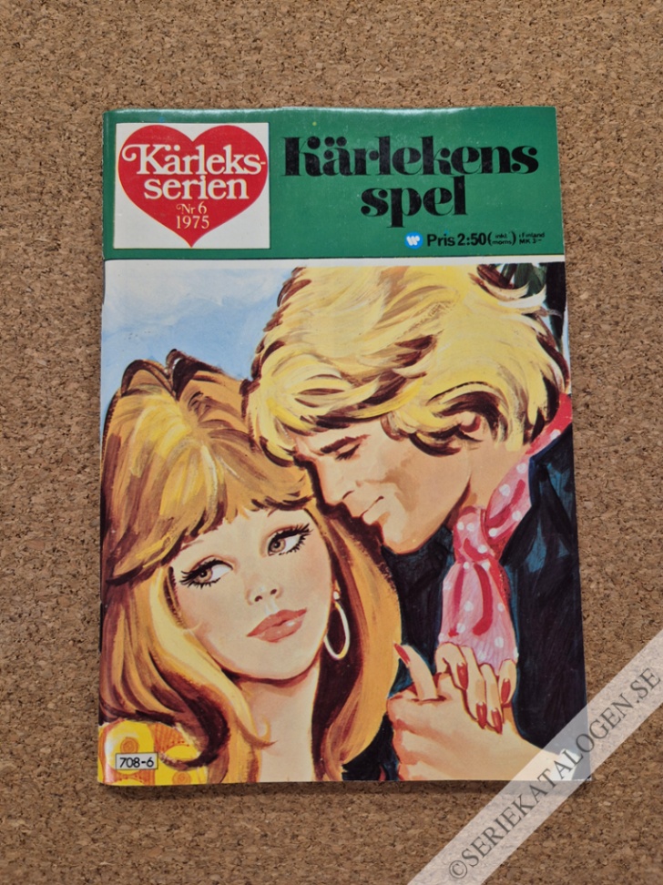 Framsida på Kärleksserien Kärlekens spel (1975)