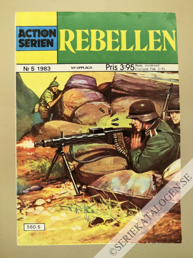 Framsida på Actionserien #5 - Rebellen (1983)
