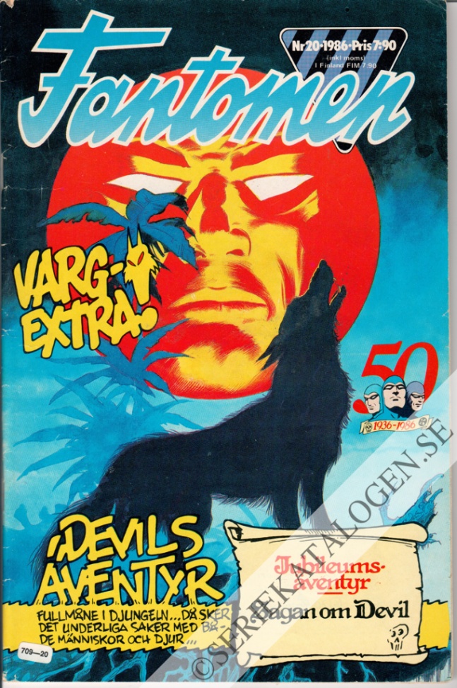 Framsida på Fantomen #20 (1986)