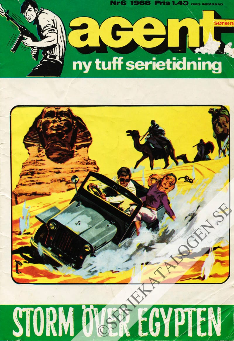 Framsida på Agent-serien Storm över Egypten (1968)