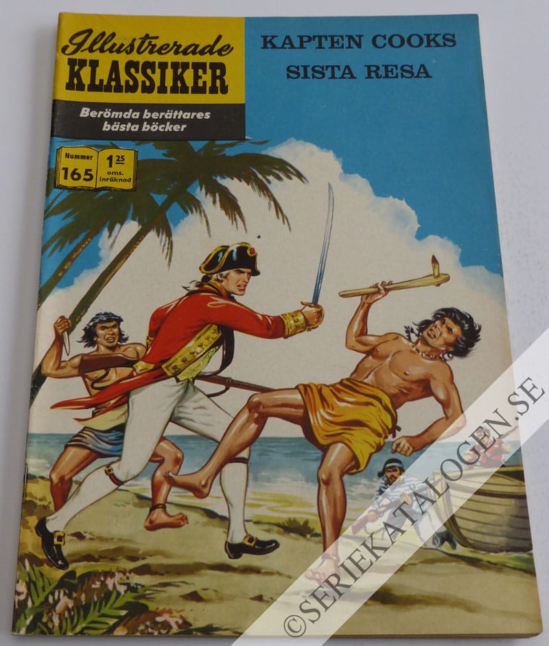 Framsida på Illustrerade Klassiker #165 - Kapten Cooks sista resa (1964)
