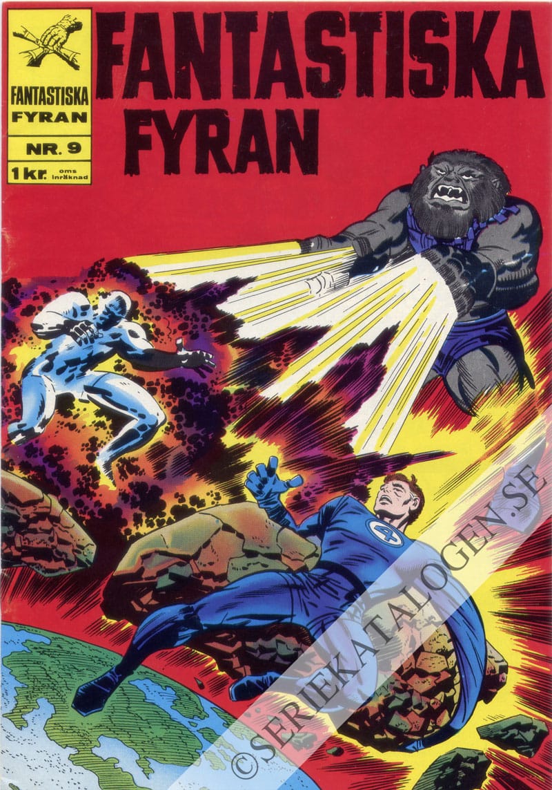 Framsida på Fantastiska Fyran #9 (1968)