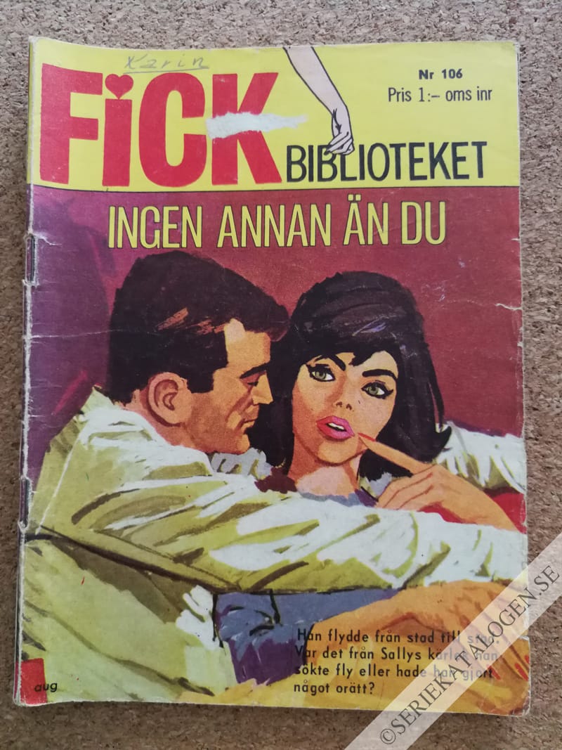 Framsida på Fickbiblioteket Ingen annan än du (1965)