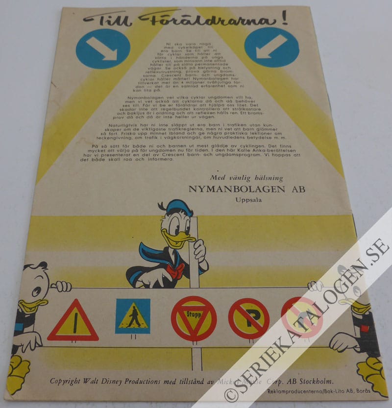 Baksida på Kalle Anka fångar bovar (1959)