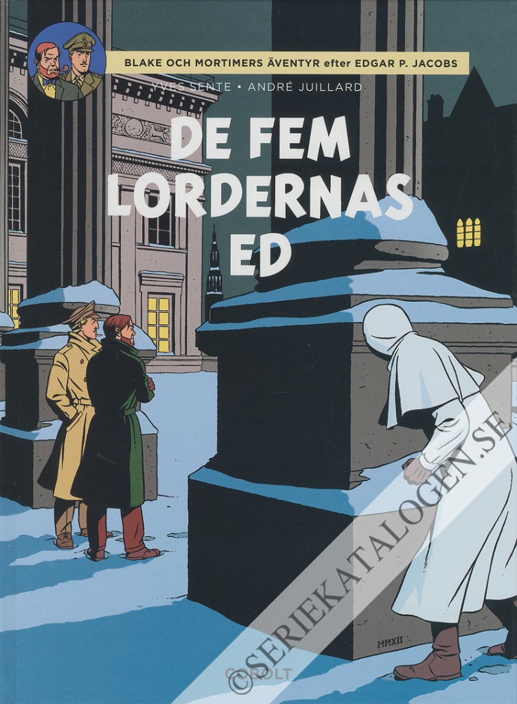 Framsida på Blake och Mortimers äventyr De fem lordernas ed (2021)