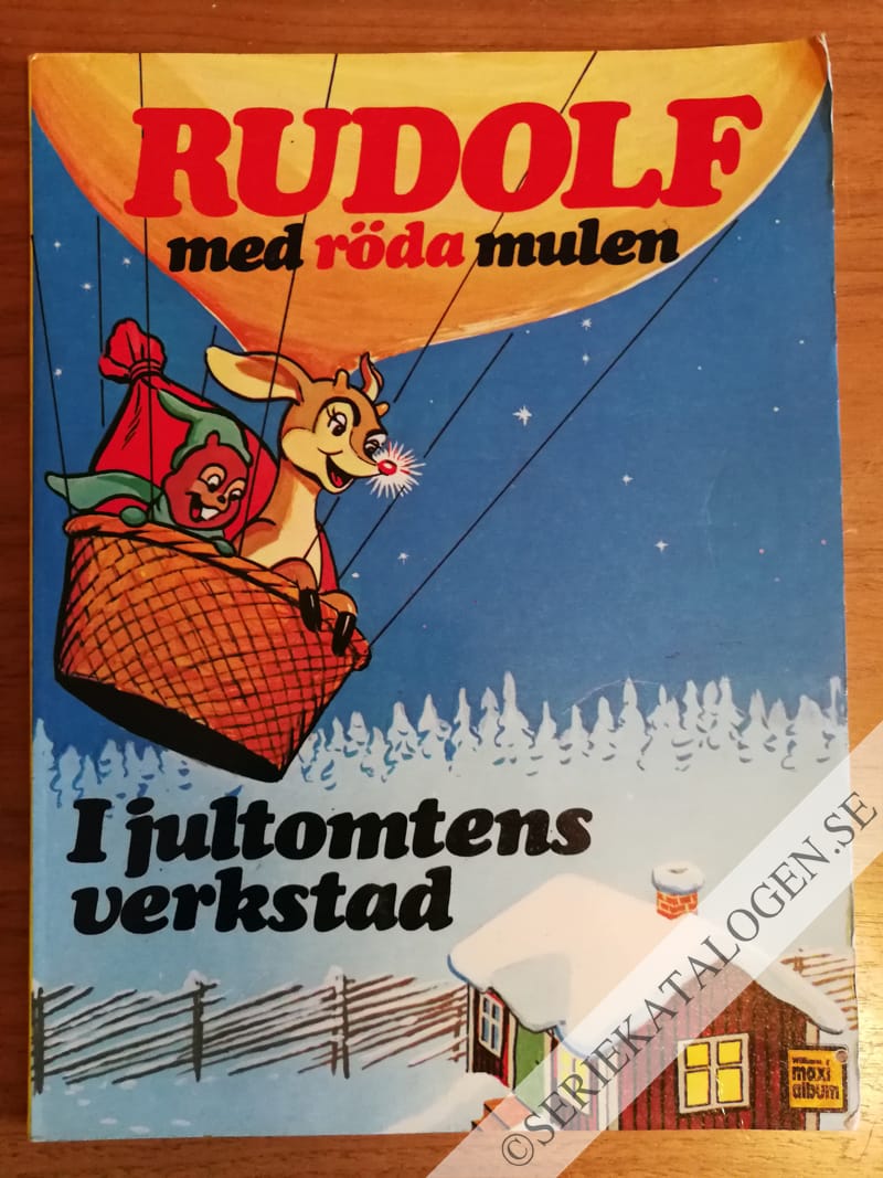Framsida på Williams maxi-album Rudolf med röda mulen: I Jultomtens verkstad (1973)