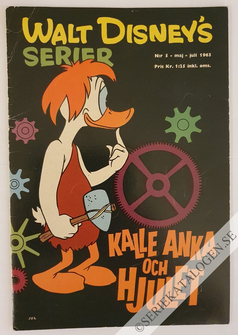 Framsida på Walt Disney's serier Kalle Anka och hjulet (1963)