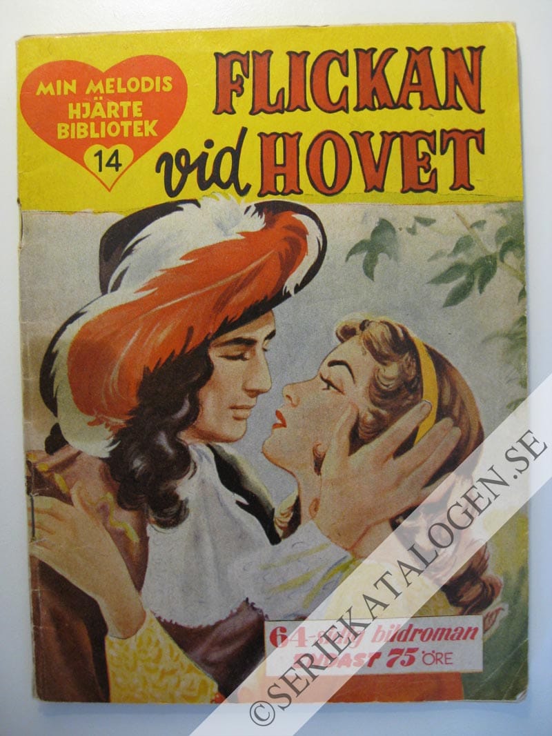 Framsida på Min melodis hjärtebibliotek Flickan vid hovet (1954)