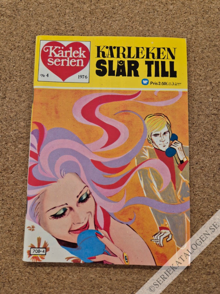 Framsida på Kärleksserien Kärleken slår till (1976)