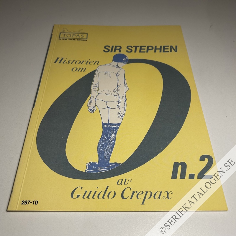 Framsida på Topas Historien om O, del 2 – Sir Stephen (1988)