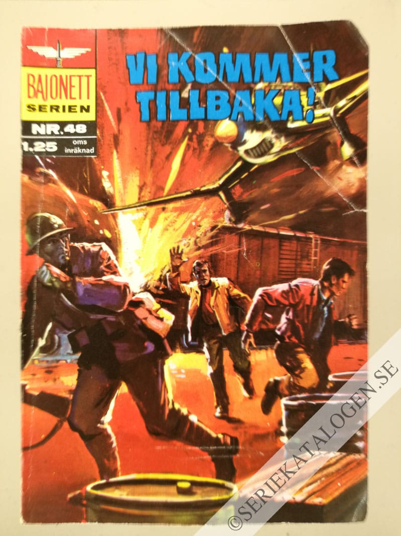 Framsida på Bajonettserien Vi kommer tillbaka! (1968)