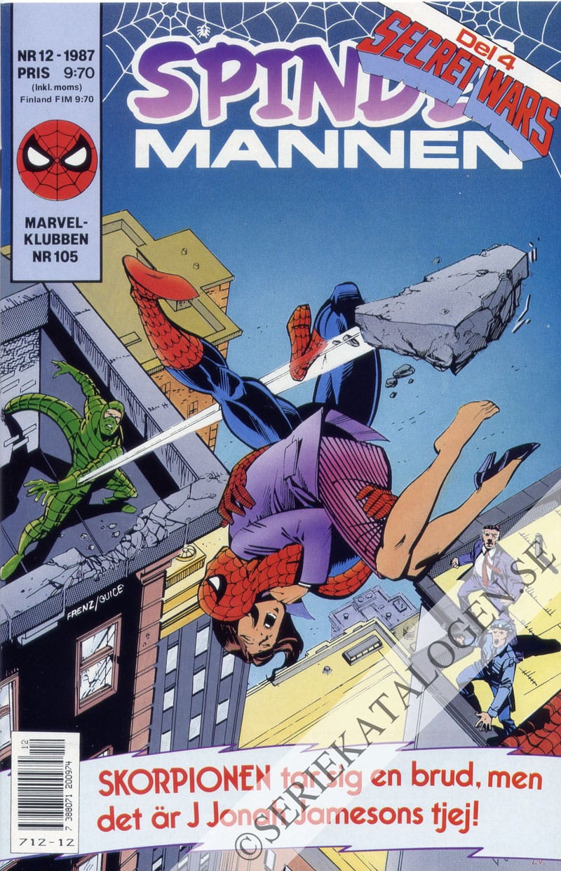 Framsida på Spindelmannen #12 (1987)