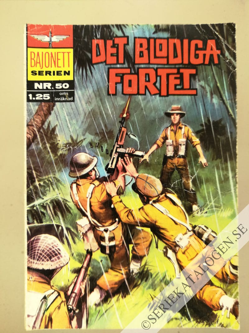 Framsida på Bajonettserien Det blodiga fortet (1968)