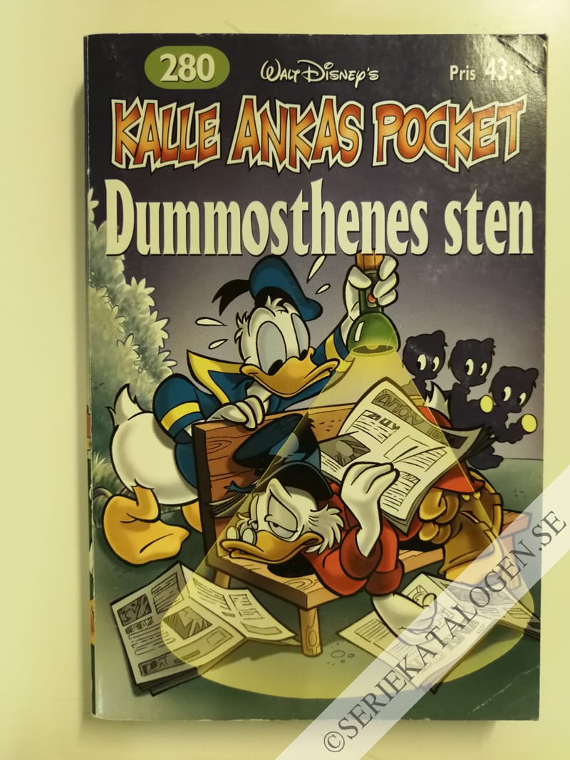 Framsida på Kalle Ankas pocket #280 - Dummosthenes sten (2002)