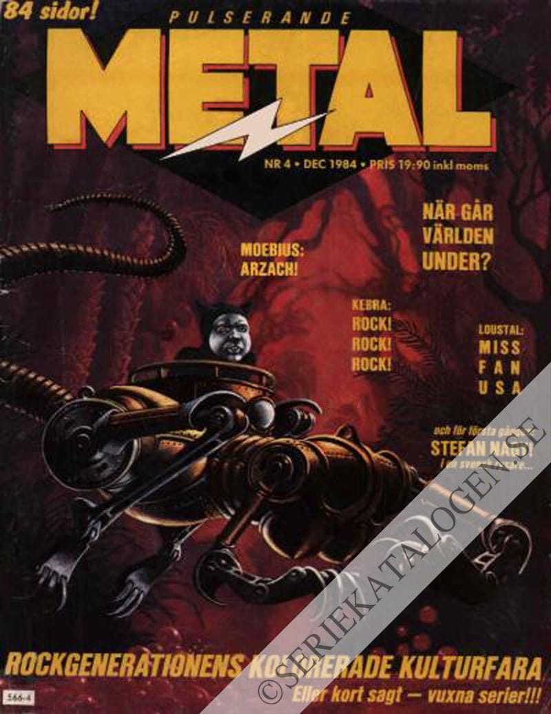 Framsida på Pulserande metal #4 (1984)