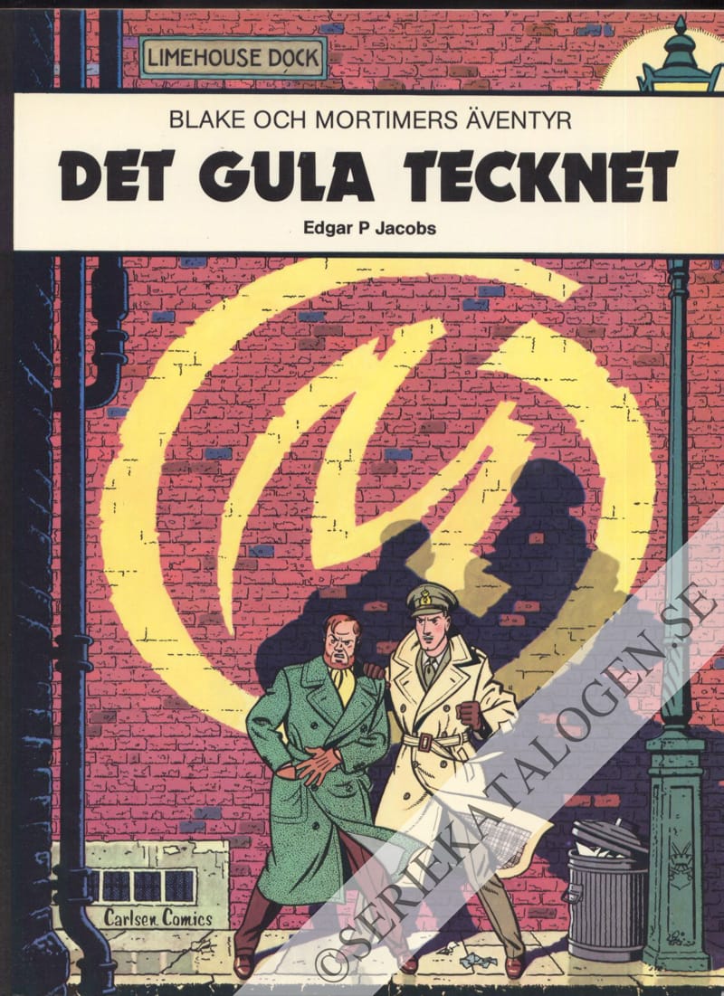 Framsida på Blake och Mortimers äventyr Det gula tecknet (1979)