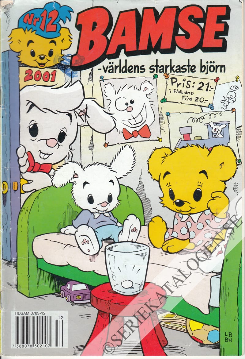 Framsida på Bamse #12 (2001)