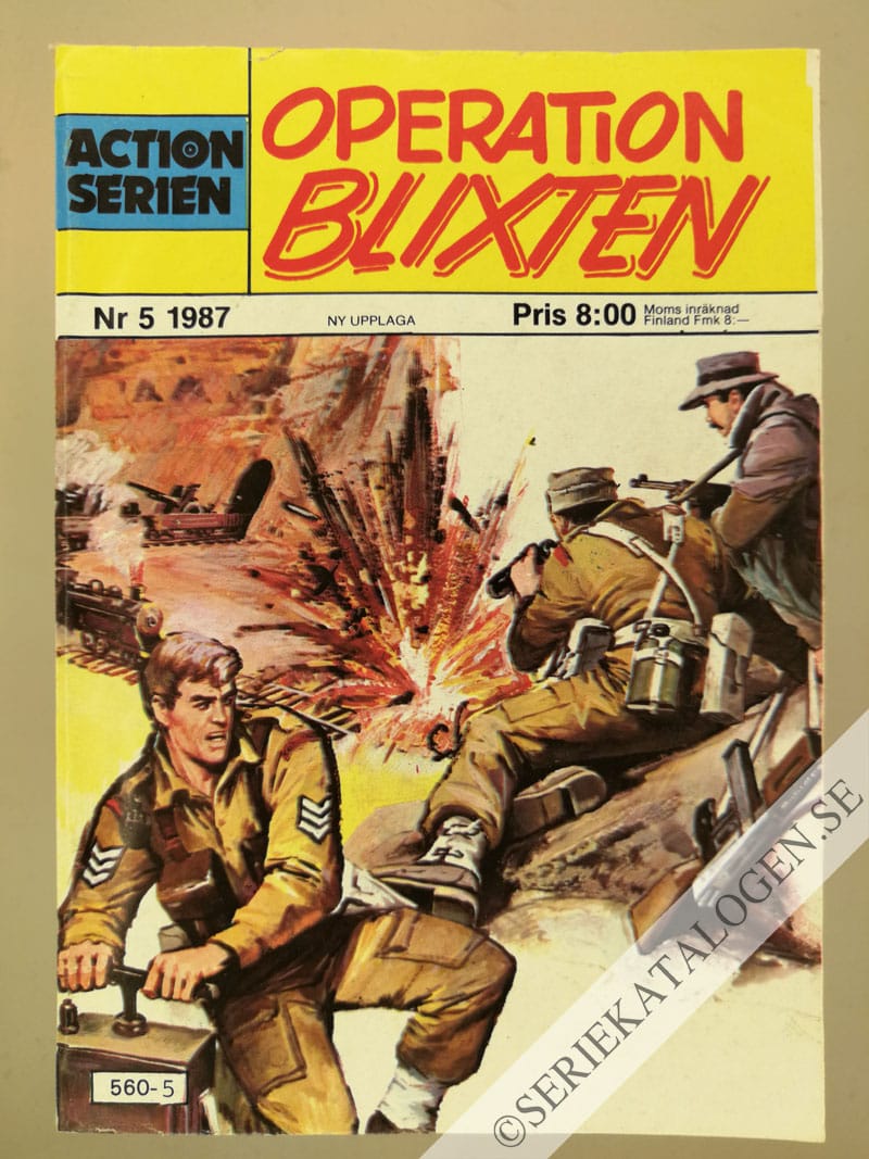 Framsida på Actionserien #5 - Operation Blixten (1987)