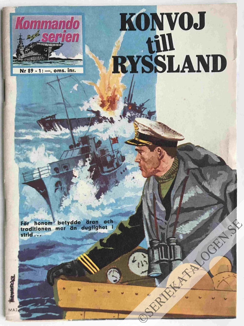 Framsida på Kommandoserien #89 - Konvoj till Ryssland (1966)