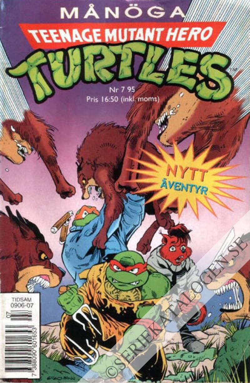 Framsida på Teenage mutant hero turtles #7 (1995)
