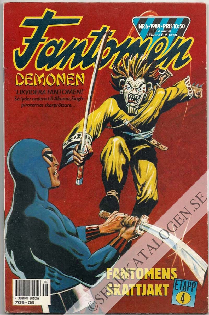 Framsida på Fantomen #6 (1989)