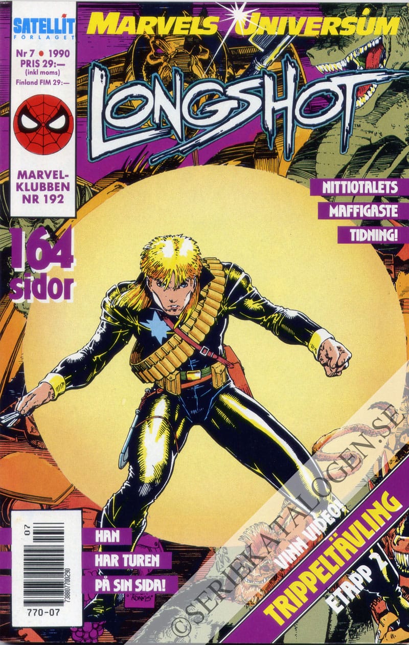 Framsida på Marvels universum Longshot (1990)