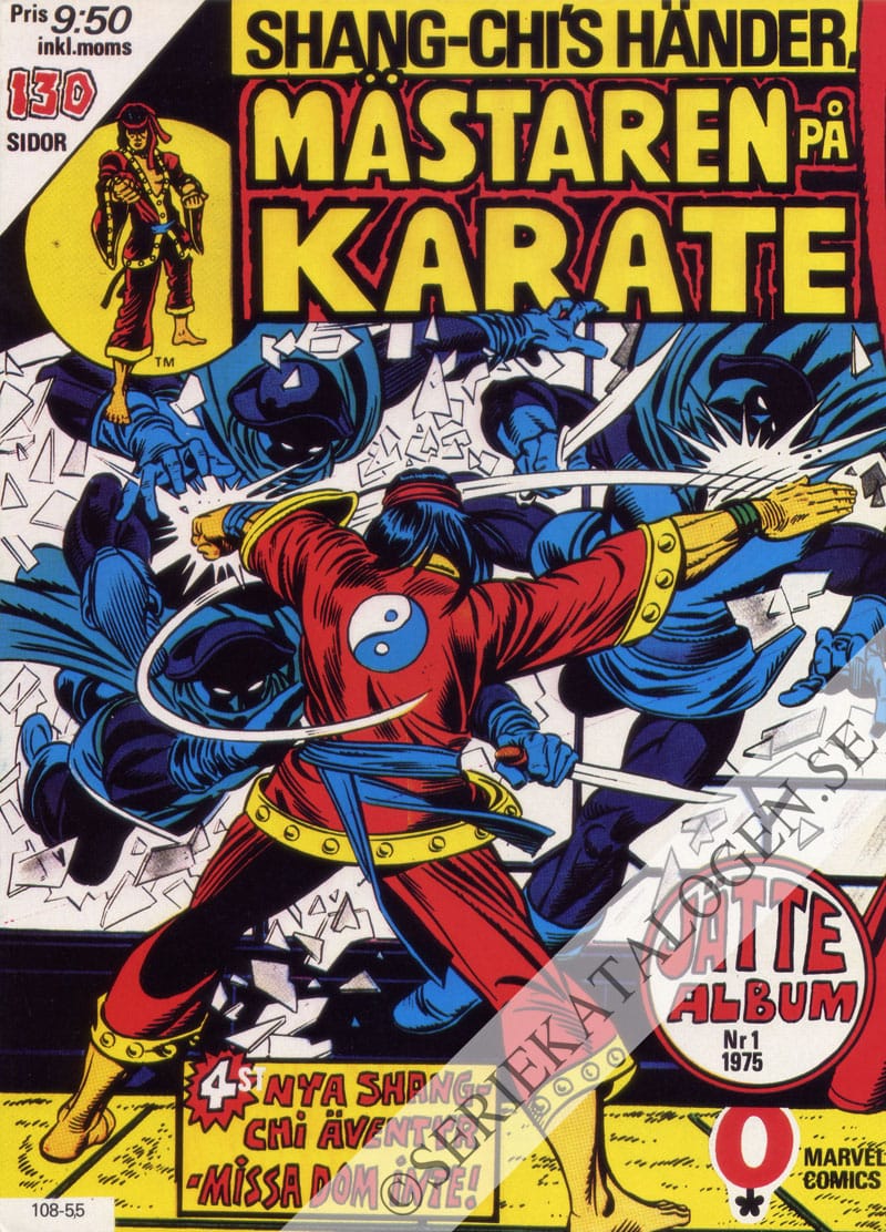 Framsida på Shang-Chi's händer, Mästaren på karate Jättealbum (1975)