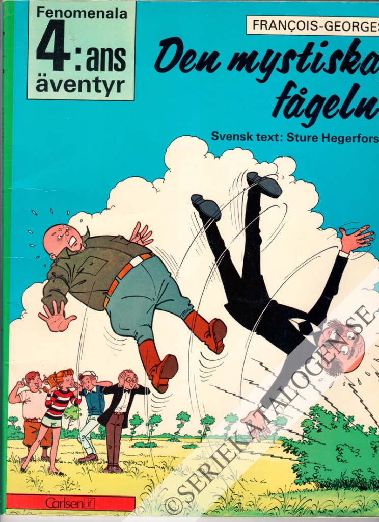 Framsida på Fenomenala 4:ans äventyr Den mystiska fågeln (1974)