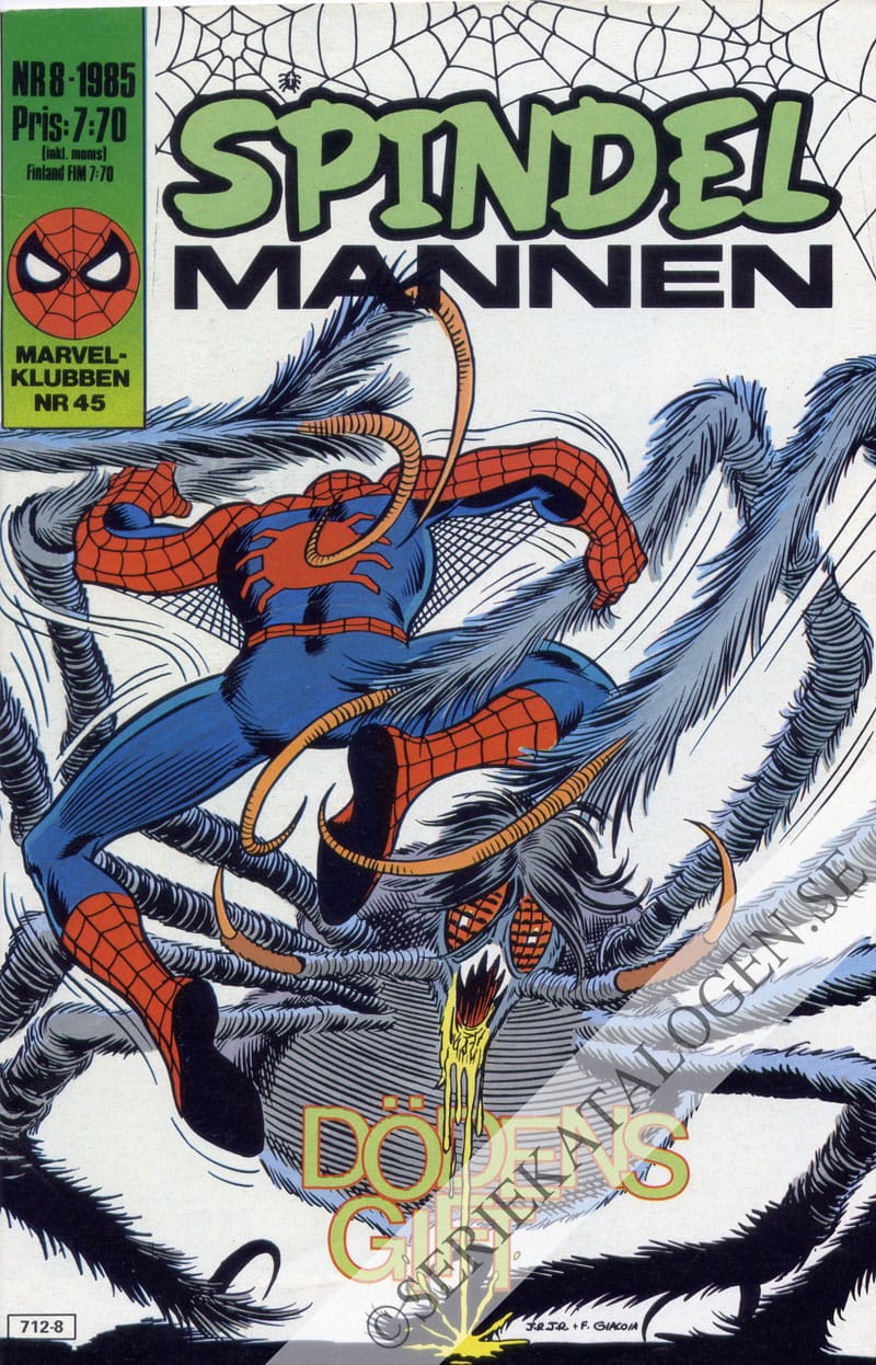 Framsida på Spindelmannen #8 (1985)