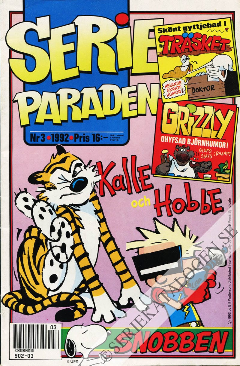 Framsida på Serie-paraden #3 (1992)