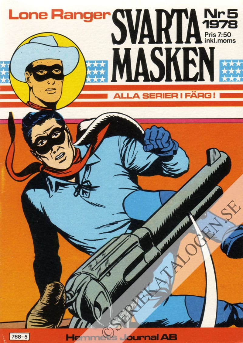 Framsida på Lone Ranger Svarta Masken #5 (1978)