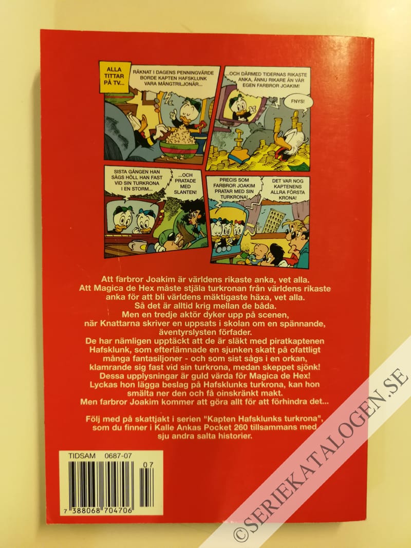 Baksida på Kapten Hafsklunks turkrona (2001)