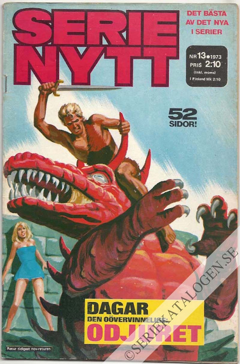 Framsida på Serie-Nytt #13 (1973)
