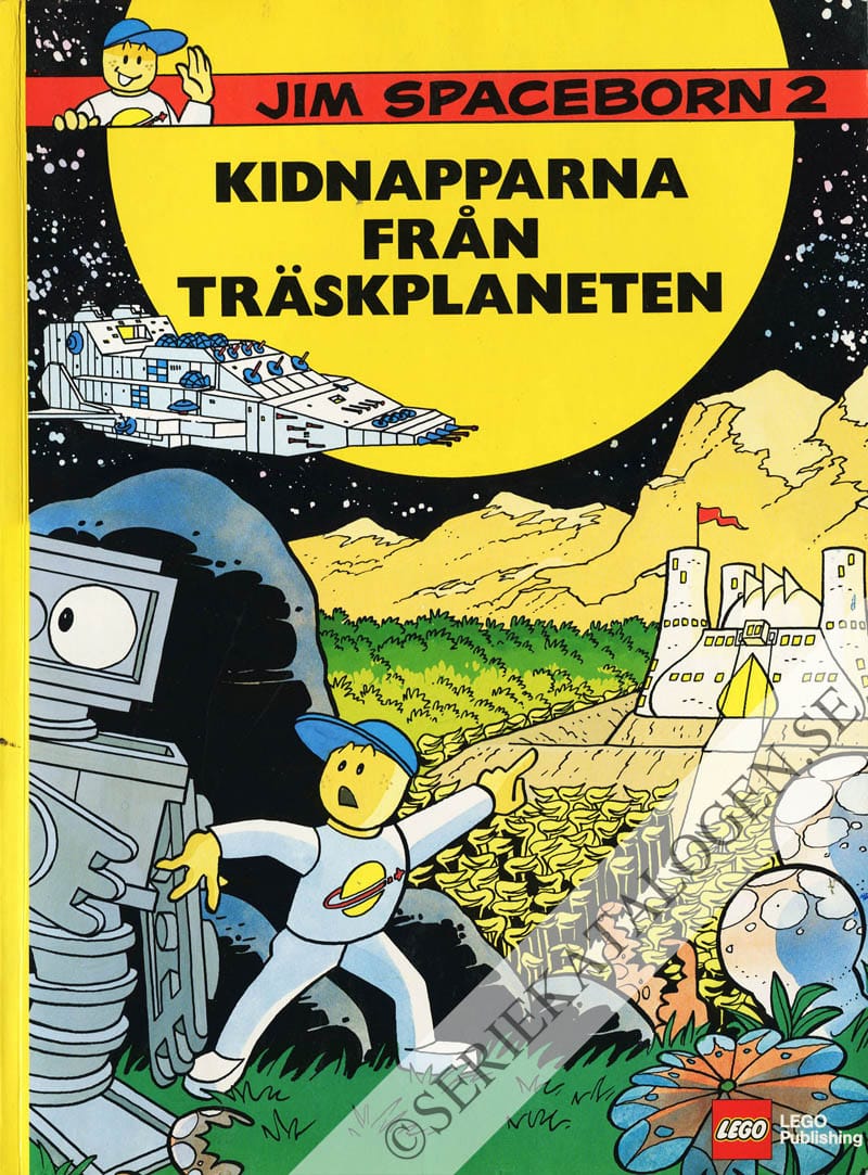 Framsida på Jim Spaceborn Kidnapparna från träskplaneten (1987)