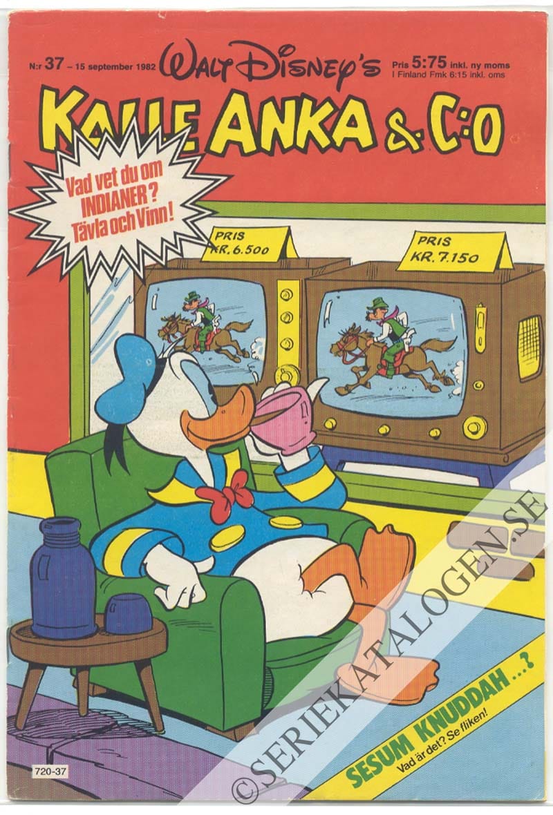 Framsida på Kalle Anka & C:o #37 (1982)