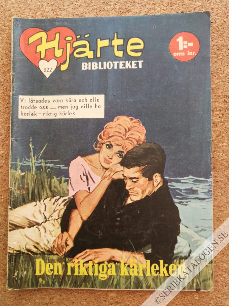 Framsida på Min melodis hjärtebibliotek #322 - Den riktiga kärleken (1966)