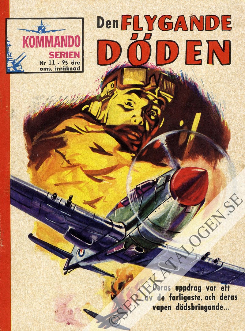 Framsida på Kommandoserien Den flygande döden (1963)