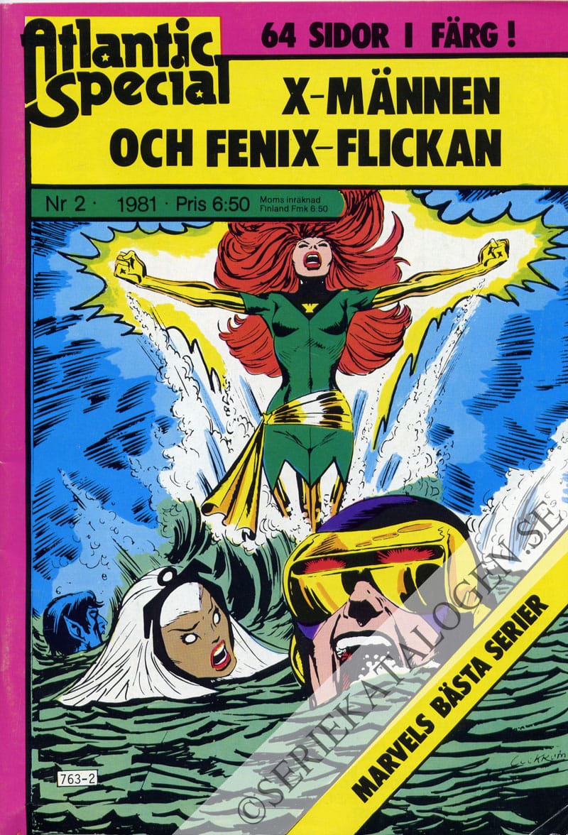 Framsida på Atlantic special X-männen och Fenix-flickan (1981)