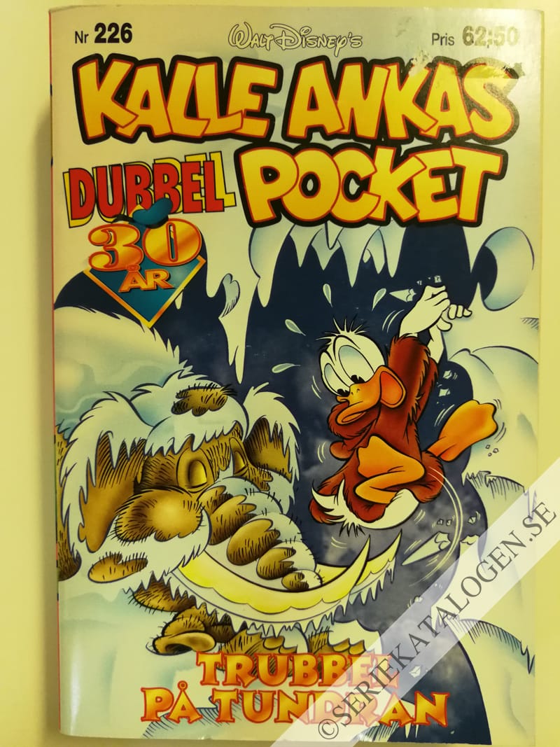 Framsida på Kalle Ankas pocket #226 - Trubbel på tundran (1998)