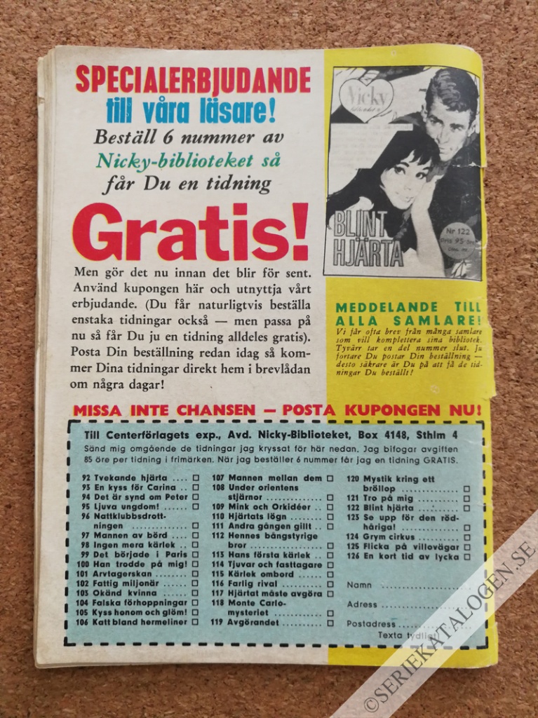 Baksida på Kärlek i Rom (1964)
