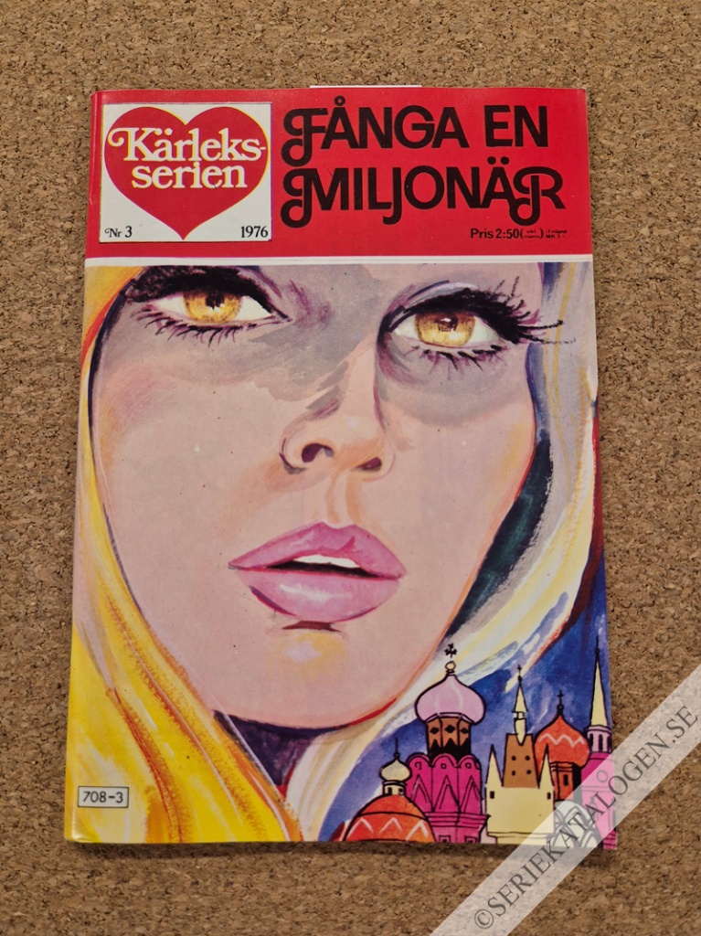 Framsida på Kärleksserien Fånga en miljonär (1976)