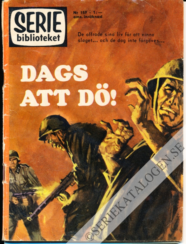 Framsida på Seriebiblioteket #159 - Dags att dö! (1966)
