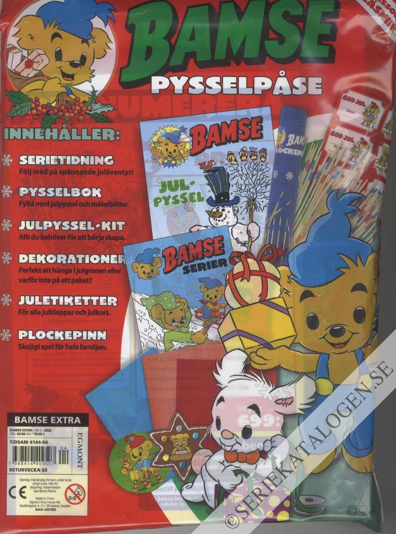Framsida på Bamse-extra Bamse pysselpåse (2022)
