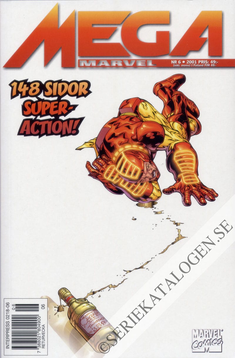 Framsida på Mega Marvel #6 - Iron Man (2001)