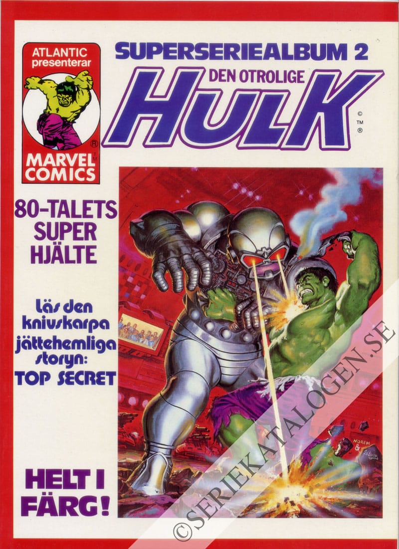 Framsida på Den otrolige Hulk Superseriealbum2 (1979)